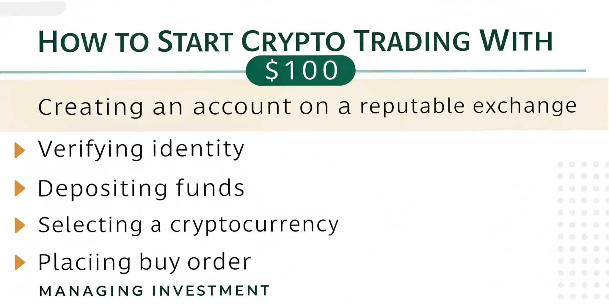 How to start crypto trading with $100